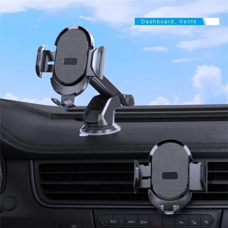 D33 With Air Vent Clip Suction Cup Base Gravity Sensing Car Phone Holder Bracket(Red) - Car Holders by PMC Jewellery | Online Shopping South Africa | PMC Jewellery | Buy Now Pay Later Mobicred