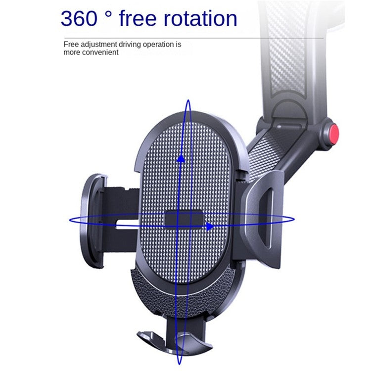 ES33 Car Mobile Phone Holder Bracket Carbon Fiber 360 Degree Rotation Suction Cup Mount(Black) - Car Holders by PMC Jewellery | Online Shopping South Africa | PMC Jewellery | Buy Now Pay Later Mobicred