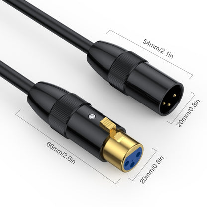 JUNSUNMAY XLR Male to Female Mic Cord 3 Pin Audio Cable Balanced Shielded Cable, Length:10m - Microphone Audio Cable & Connector by JUNSUNMAY | Online Shopping South Africa | PMC Jewellery | Buy Now Pay Later Mobicred