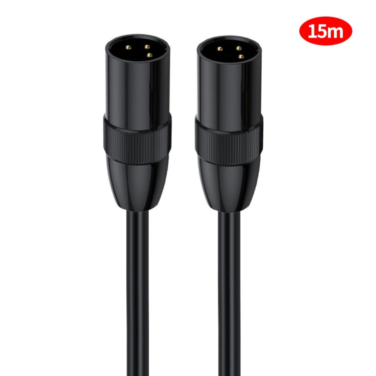 JUNSUNMAY XLR Male to Male Mic Cord 3 Pin Audio Cable Balanced Shielded Cable, Length:15m - Microphone Audio Cable & Connector by JUNSUNMAY | Online Shopping South Africa | PMC Jewellery | Buy Now Pay Later Mobicred