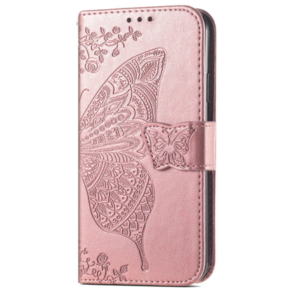 For Xiaomi Redmi K70 Butterfly Love Flower Embossed Leather Phone Case(Rose Gold) - K70 Cases by PMC Jewellery | Online Shopping South Africa | PMC Jewellery | Buy Now Pay Later Mobicred