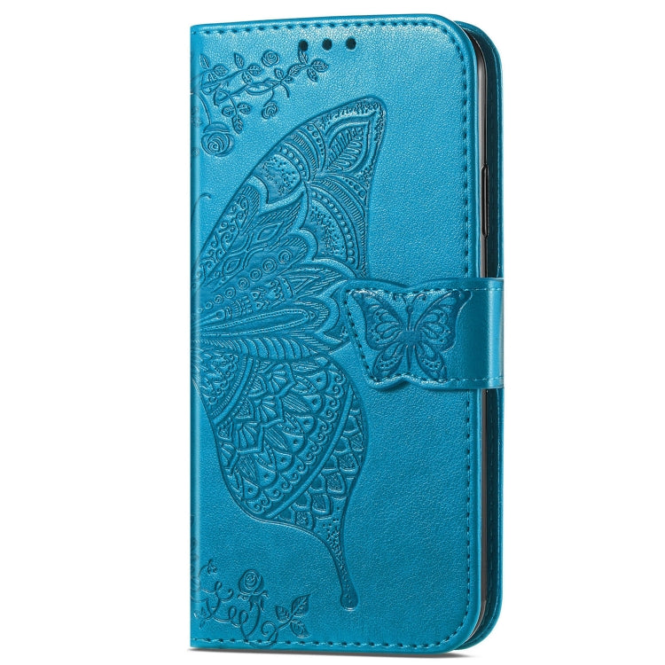 For Xiaomi Redmi K70 Butterfly Love Flower Embossed Leather Phone Case(Blue) - K70 Cases by PMC Jewellery | Online Shopping South Africa | PMC Jewellery | Buy Now Pay Later Mobicred