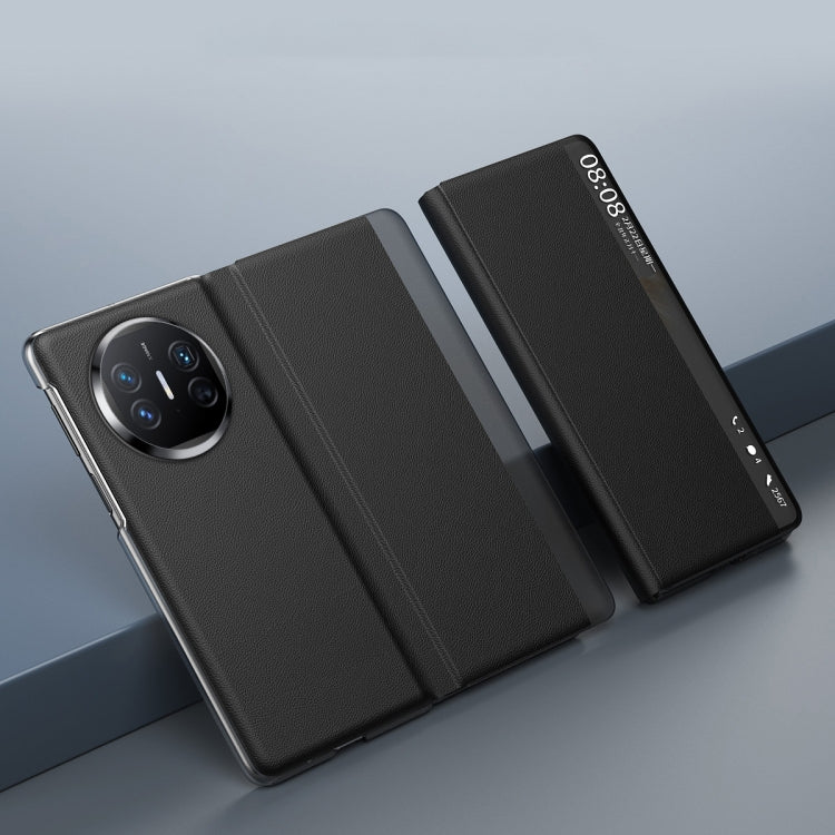 For Huawei Mate X5 Side Window All-inclusive Shockproof Phone Case(Black) - Huawei Cases by PMC TechLife | Online Shopping South Africa | PMC TechLife | Buy Now Pay Later Mobicred