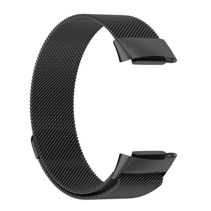 For Fitbit Charge 6 Milan Magnetic Metal Steel Mesh Watch Band(Black) - Watch Bands by PMC Jewellery | Online Shopping South Africa | PMC Jewellery | Buy Now Pay Later Mobicred