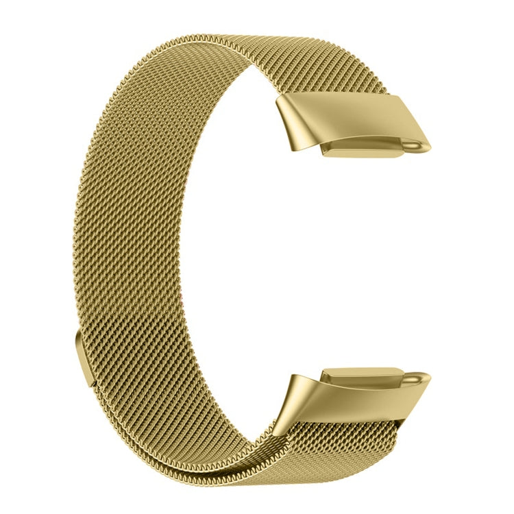 For Fitbit Charge 6 Milan Magnetic Metal Steel Mesh Watch Band(Gold) - Watch Bands by PMC Jewellery | Online Shopping South Africa | PMC Jewellery | Buy Now Pay Later Mobicred