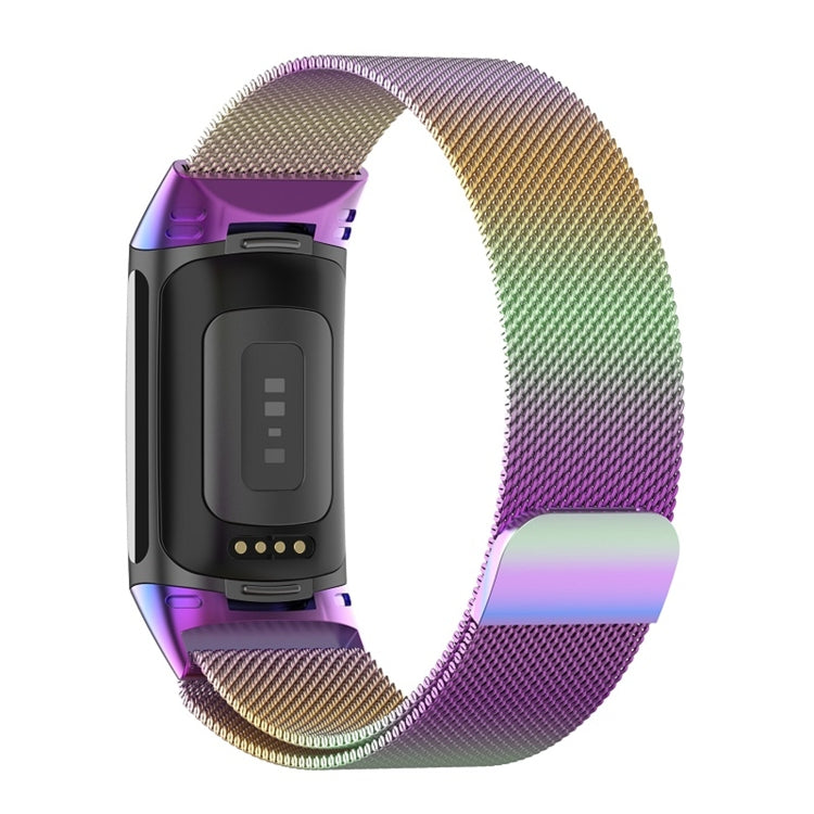 For Fitbit Charge 6 Milan Magnetic Metal Steel Mesh Watch Band(Colorful) - Watch Bands by PMC Jewellery | Online Shopping South Africa | PMC Jewellery | Buy Now Pay Later Mobicred