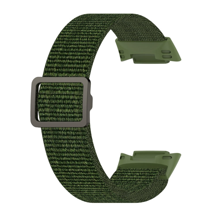 For Fitbit Charge 6 Elastic Nylon Braid Watch Band(Army Green) - Watch Bands by PMC Jewellery | Online Shopping South Africa | PMC Jewellery | Buy Now Pay Later Mobicred