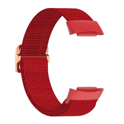 For Fitbit Charge 6 Elastic Nylon Braid Watch Band(Red) - Watch Bands by PMC Jewellery | Online Shopping South Africa | PMC Jewellery | Buy Now Pay Later Mobicred