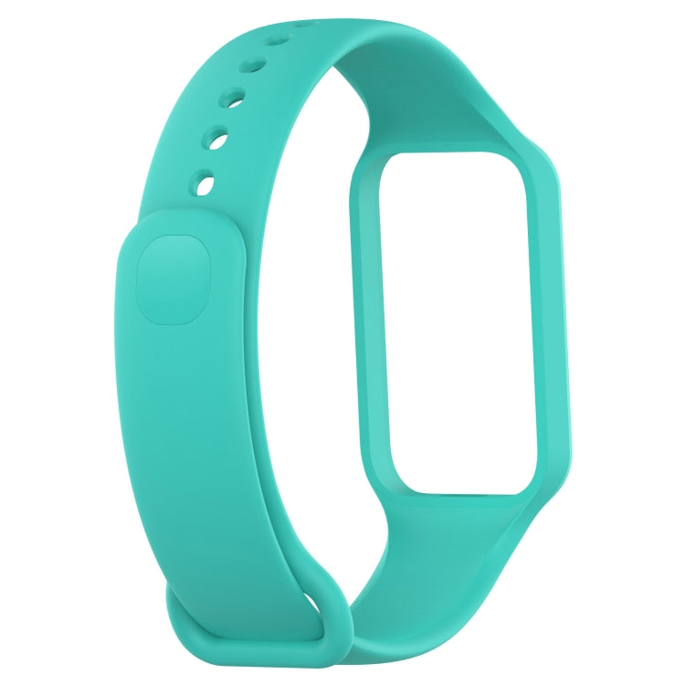 For Xiaomi Mi Band 8 Active Solid Color Integrated Silicone Watch Band(Teal Green) - free shipping - PMC TechLife - Order now!