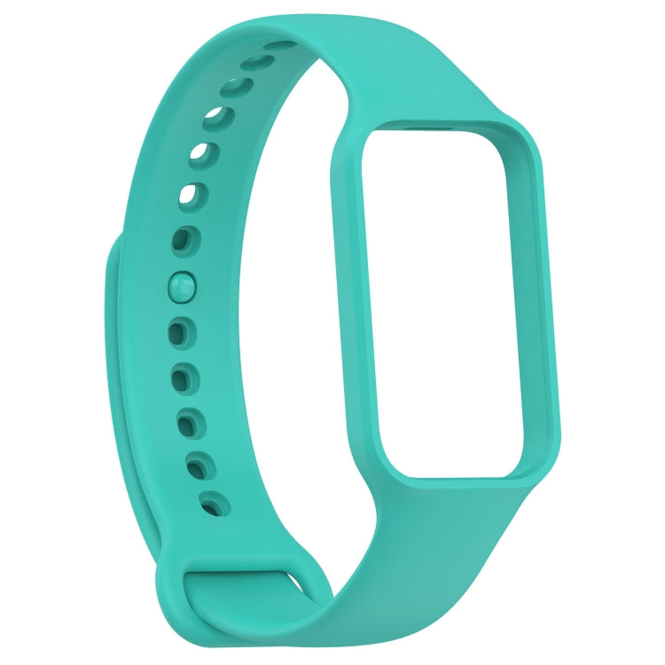 For Xiaomi Mi Band 8 Active Solid Color Integrated Silicone Watch Band(Teal Green) - free shipping - PMC TechLife - Order now!