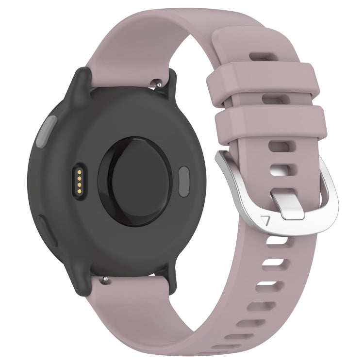 For Amazfit GTS4 Mini 20mm Liquid Glossy Silver Buckle Silicone Watch Band(Purple) - Watch Bands by PMC Jewellery | Online Shopping South Africa | PMC Jewellery