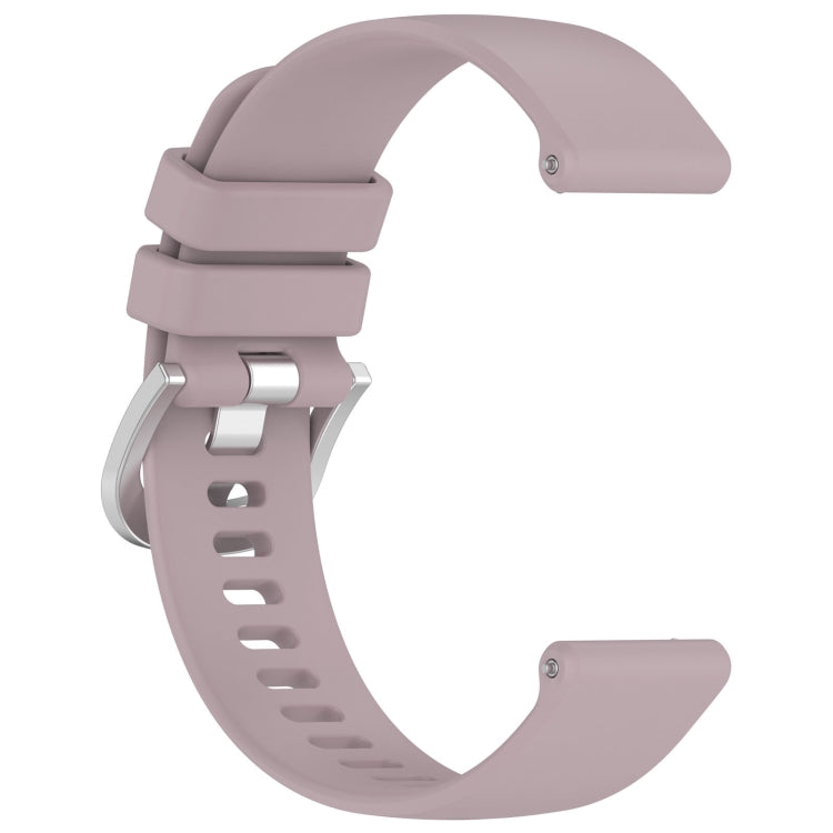 For Amazfit GTS4 Mini 20mm Liquid Glossy Silver Buckle Silicone Watch Band(Purple) - Watch Bands by PMC Jewellery | Online Shopping South Africa | PMC Jewellery