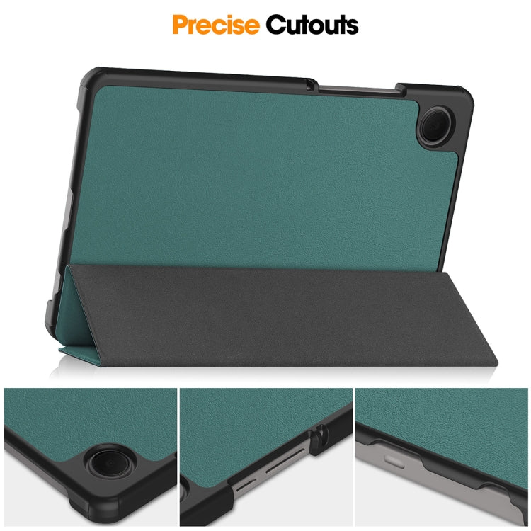 For Samsung Galaxy Tab A9 8.7 ENKAY Tri-fold Custer Texture Leather Smart Tablet Case(Grey) - free shipping - PMc TechLife - Order now!