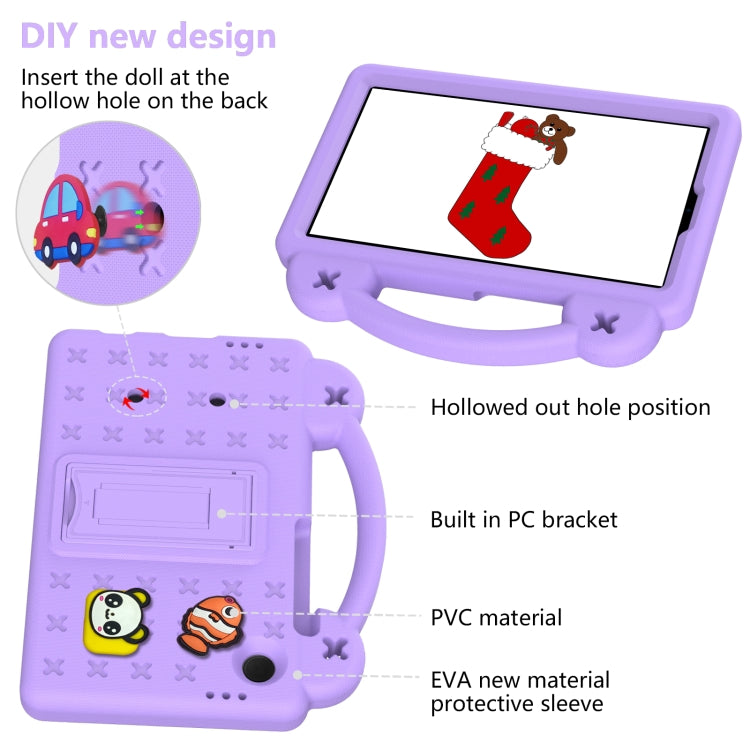 For Samsung Galaxy Tab A9 Handle Kickstand Children EVA Shockproof Tablet Case(Light Purple) - Galaxy Tab A9 by PMC Jewellery | Online Shopping South Africa | PMC Jewellery