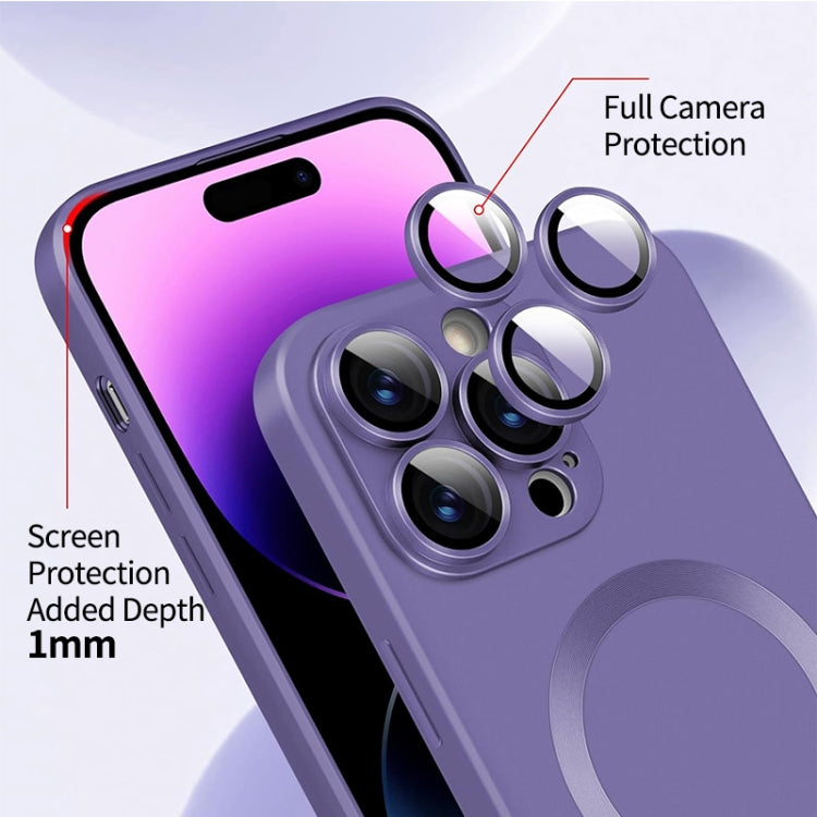 For iPhone 16 ENKAY MagSafe Matte TPU Phone Case with Lens Film(Dark Blue) - iPhone 16 Cases by ENKAY | Online Shopping South Africa | PMC Jewellery | Buy Now Pay Later Mobicred