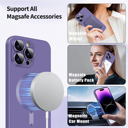 For iPhone 16 Plus ENKAY MagSafe Matte TPU Phone Case with Lens Film(Blue) - iPhone 16 Plus Cases by ENKAY | Online Shopping South Africa | PMC Jewellery | Buy Now Pay Later Mobicred