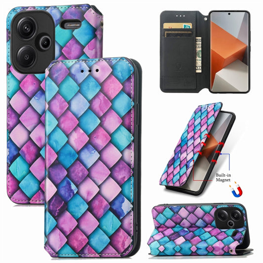 For Xiaomi Redmi Note 13 Pro+ CaseNeo Colorful Magnetic Leather Phone Case(Purple Scales) - Note 13 Pro+ Cases by PMC Jewellery | Online Shopping South Africa | PMC Jewellery | Buy Now Pay Later Mobicred