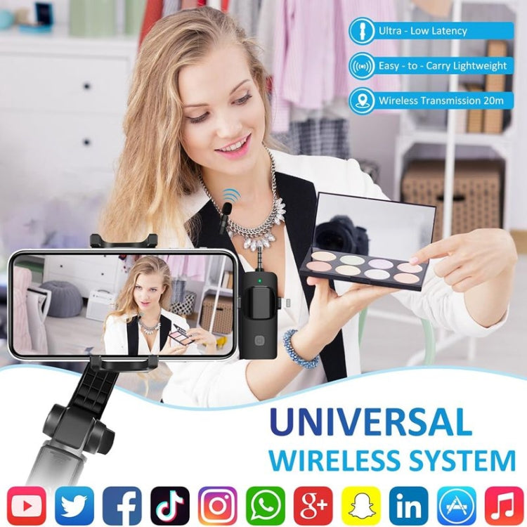 2 in 1 Wireless Lavalier Microphones for iPhone / Android - Microphone by PMC Jewellery | Online Shopping South Africa | PMC Jewellery | Buy Now Pay Later Mobicred