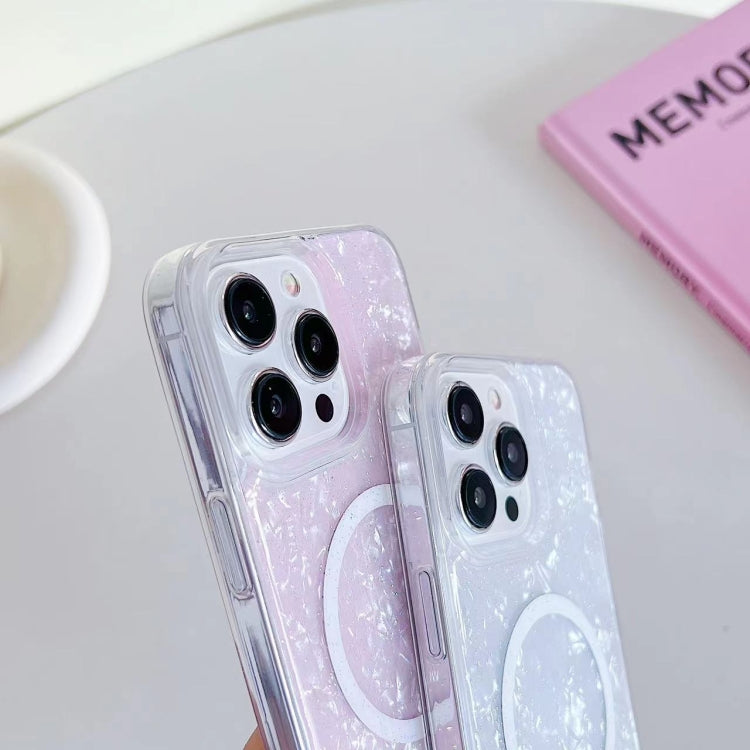 For iPhone 13 Pro Shell Texture MagSafe TPU Phone Case(White) - iPhone 13 Pro Cases by PMC Jewellery | Online Shopping South Africa | PMC Jewellery