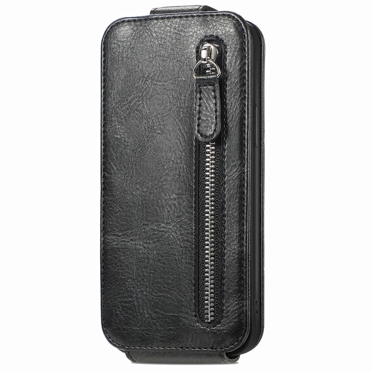 For Honor Magic6 Pro Zipper Wallet Vertical Flip Leather Phone Case(Black) - Honor Cases by PMC Jewellery | Online Shopping South Africa | PMC Jewellery | Buy Now Pay Later Mobicred