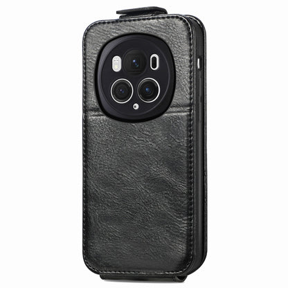 For Honor Magic6 Pro Zipper Wallet Vertical Flip Leather Phone Case(Black) - Honor Cases by PMC Jewellery | Online Shopping South Africa | PMC Jewellery | Buy Now Pay Later Mobicred