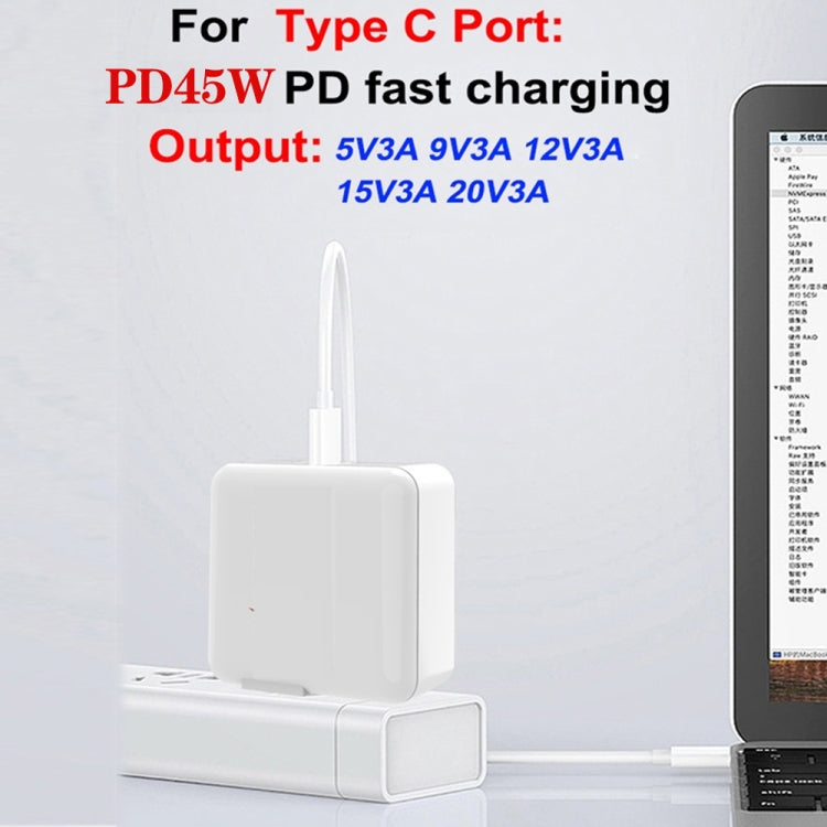 GAN 65W PD45W Dual Type-C+QC3.0 USB Multi Compatible Laptop Adapter AU + US Plug Black - Power Supply by PMC TechLife | Online Shopping South Africa | PMC TechLife | Buy Now Pay Later Mobicred