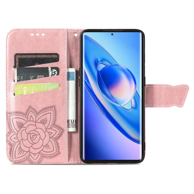 For Blackview A200 Pro Butterfly Love Flower Embossed Leather Phone Case(Rose Gold) - More Brand by PMC TechLife | Online Shopping South Africa | PMC TechLife