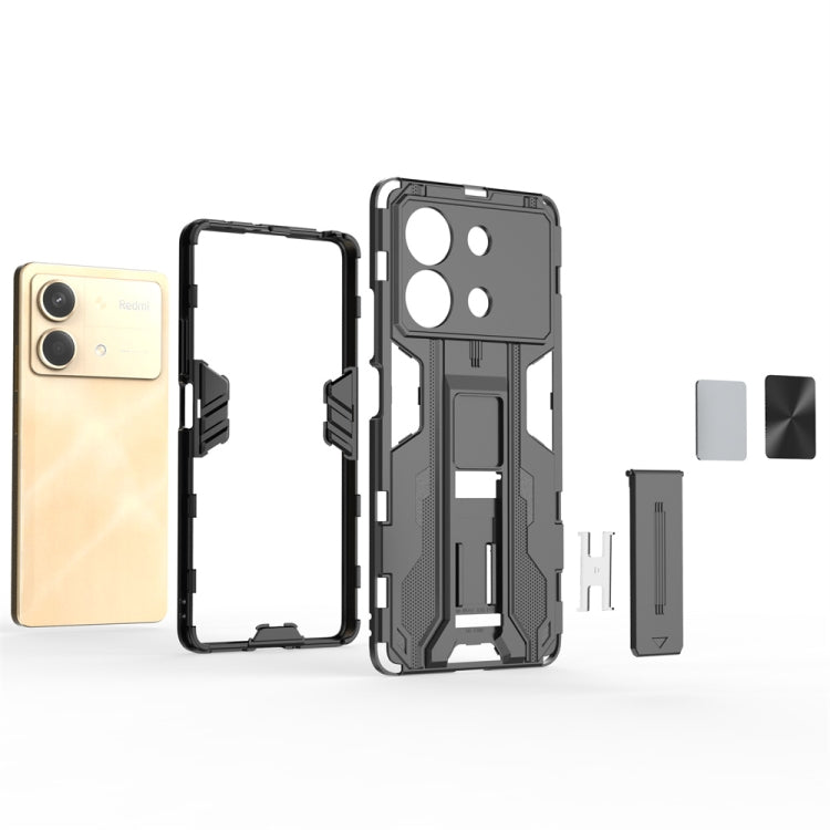 For Redmi Note 13R Pro Supersonic Armor PC Hybrid TPU Phone Case(Black) - Xiaomi Cases by PMC TechLife | Online Shopping South Africa | PMC TechLife | Buy Now Pay Later Mobicred