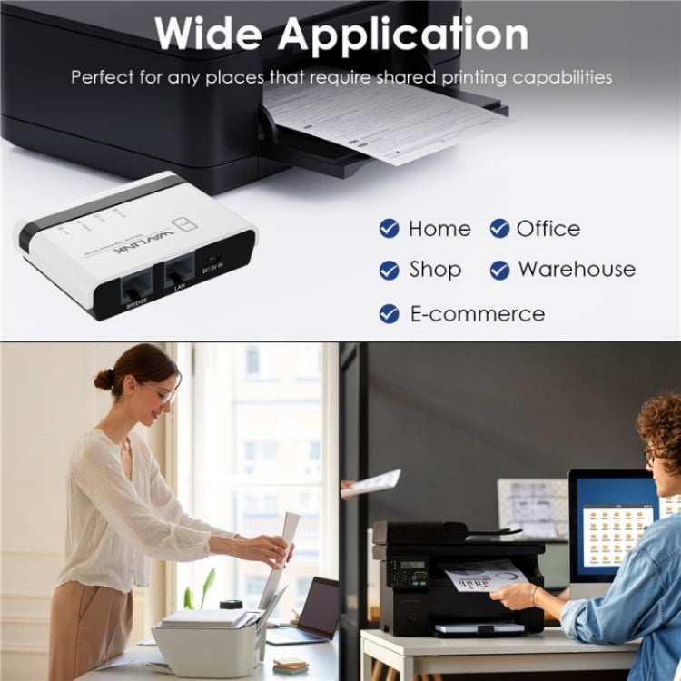 WAVLINK NU516U1 USB2.0 Wireless Printer Server With 10 / 100Mbps LAN / Bridge WiFi(AU Plug) - Printer Accessories by WAVLINK | Online Shopping South Africa | PMC Jewellery