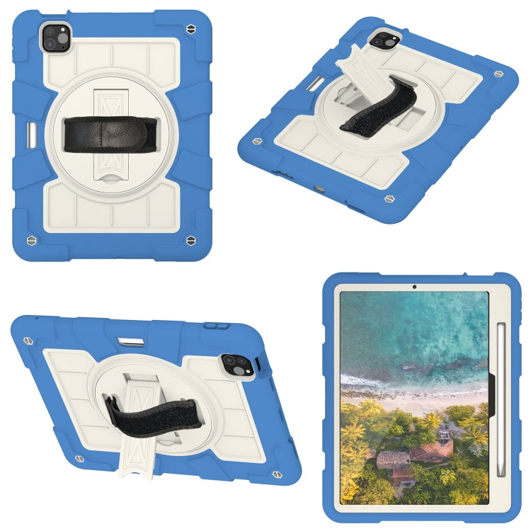 For iPad Air 11 2025 / 2024 Silicone Hybrid PC Shockproof Tablet Case with Shoulder Strap(Azure Blue) - iPad Air 11 2025 / 2024 Cases by PMC Jewellery | Online Shopping South Africa | PMC Jewellery | Buy Now Pay Later Mobicred