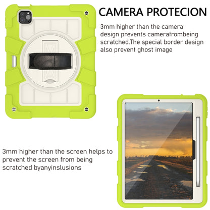 For iPad Air 11 2024 Silicone Hybrid PC Shockproof Tablet Case with Shoulder Strap(Love Birds Green) - iPad Air 11 2024 Cases by PMC Jewellery | Online Shopping South Africa | PMC Jewellery | Buy Now Pay Later Mobicred