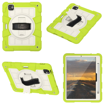 For iPad Pro 11 2024 Silicone Hybrid PC Shockproof Tablet Case with Shoulder Strap(Love Birds Green) - iPad Pro 11 2024 Cases by PMC Jewellery | Online Shopping South Africa | PMC Jewellery | Buy Now Pay Later Mobicred