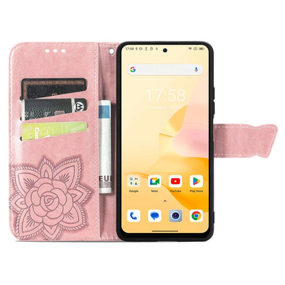 For Blackview Shark 8 Butterfly Love Flower Embossed Leather Phone Case(Rose Gold) - More Brand by PMC Jewellery | Online Shopping South Africa | PMC Jewellery