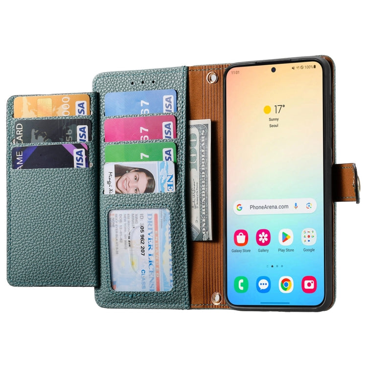 For Samsung Galaxy S24+ 5G Love Zipper Lanyard Leather Phone Case(Green) - Galaxy S24+ 5G Cases by PMC Jewellery | Online Shopping South Africa | PMC Jewellery | Buy Now Pay Later Mobicred