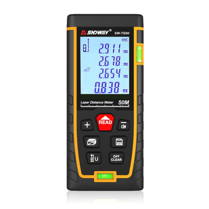 SNDWAY Double Horizontal bubble Rangefinder Laser Distance Meter Range Hand Tool Device SW-TG50 - Laser Rangefinder by SNDWAY | Online Shopping South Africa | PMC Jewellery | Buy Now Pay Later Mobicred