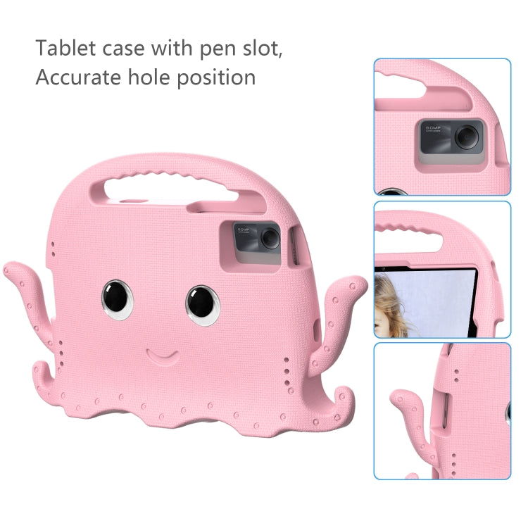 For Samsung Galaxy Tab S9 / S9 FE / S7 / S8 Octopus Style EVA Hybrid PC Shockproof Tablet Case with Strap(Pink) - Galaxy Tab S9 Cases by PMC Jewellery | Online Shopping South Africa | PMC Jewellery | Buy Now Pay Later Mobicred