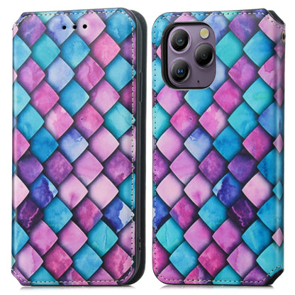 For Blackview  A96 CaseNeo Colorful Magnetic Leather Phone Case(Purple Scales) - More Brand by PMC Jewellery | Online Shopping South Africa | PMC Jewellery