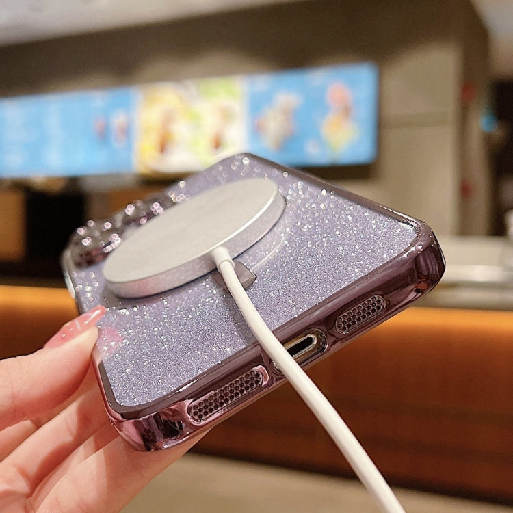 For iPhone 11 MagSafe Glitter Electroplating TPU Phone Case(Silver) - iPhone 11 Cases by PMC TechLife | Online Shopping South Africa | PMC TechLife