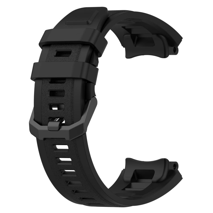 For Amazfit Active Edge A2212 Solid Color Silicone Watch Band(Black) - Watch Bands by PMC Jewellery | Online Shopping South Africa | PMC Jewellery