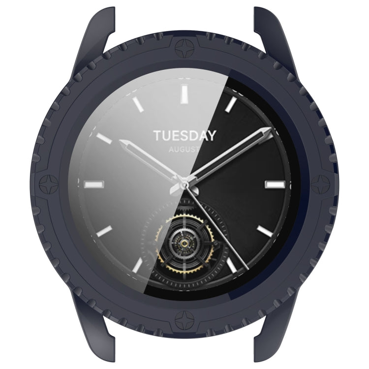 For Xiaomi Watch S3 PC + Tempered Film Integrated Watch Protective Case(Blue) - Watch Cases by PMC TechLife | Online Shopping South Africa | PMC TechLife | Buy Now Pay Later Mobicred