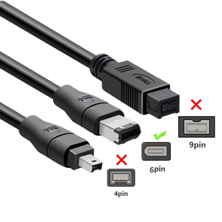 JUNSUNMAY Firewire IEEE 1394 6 Pin Male to USB 2.0 Male Adaptor Convertor Cable Cord, Length:1.8m - USB Cable by JUNSUNMAY | Online Shopping South Africa | PMC Jewellery