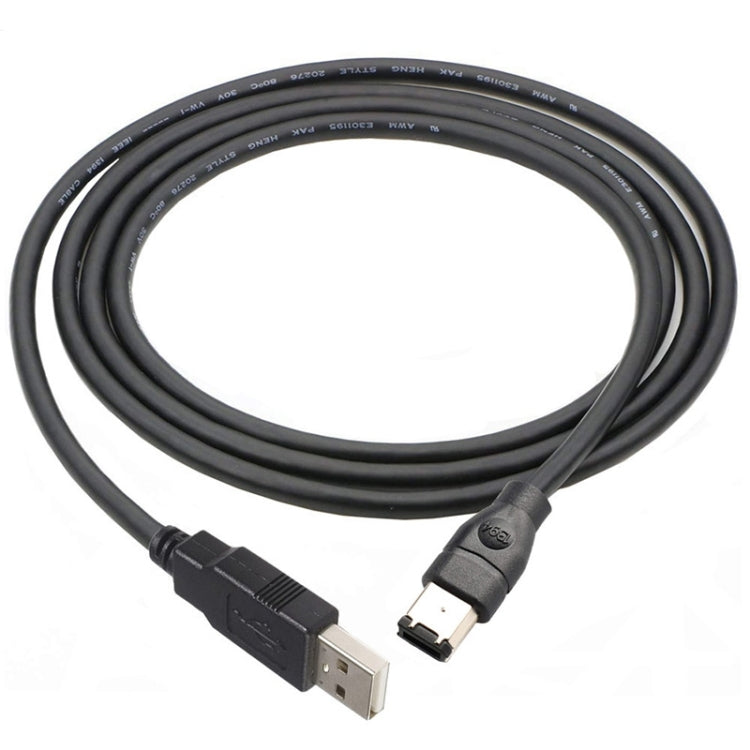 JUNSUNMAY Firewire IEEE 1394 6 Pin Male to USB 2.0 Male Adaptor Convertor Cable Cord, Length:1.8m - USB Cable by JUNSUNMAY | Online Shopping South Africa | PMC Jewellery