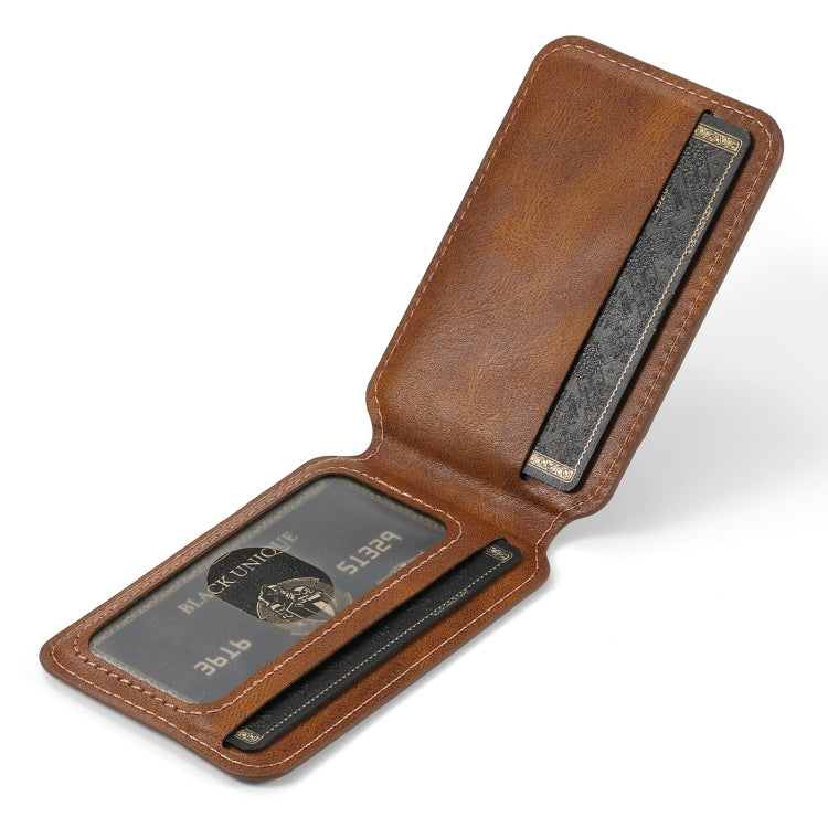 For iPhone 13 Suteni H15 MagSafe Oil Eax Leather Detachable Wallet Back Phone Case(Brown) - iPhone 13 Cases by Suteni | Online Shopping South Africa | PMC Jewellery | Buy Now Pay Later Mobicred