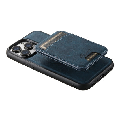 For iPhone 15 Pro Suteni H16 Litchi Texture Leather Detachable Wallet Back Phone Case(Blue) - iPhone 15 Pro Cases by Suteni | Online Shopping South Africa | PMC Jewellery | Buy Now Pay Later Mobicred