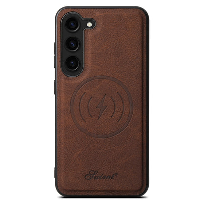 For Samsung Galaxy S24 5G Suteni H16 Litchi Texture Leather Detachable Wallet Back Phone Case(Brown) - Galaxy S24 5G Cases by Suteni | Online Shopping South Africa | PMC Jewellery | Buy Now Pay Later Mobicred