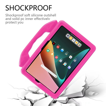 For Samsung Galaxy Tab A9+ 10.95 2023 Thumb Bracket EVA Shockproof Tablet Case(Rose Red) - Galaxy Tab A9+ by PMC Jewellery | Online Shopping South Africa | PMC Jewellery