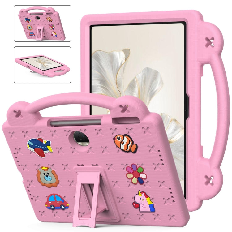 For Honor Pad 9 2023 12.1 Handle Kickstand Children EVA Shockproof Tablet Case(Pink) - Honor by PMC TechLife | Online Shopping South Africa | PMC TechLife | Buy Now Pay Later Mobicred