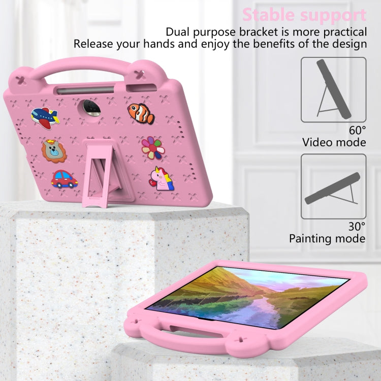 For Honor Pad 9 2023 12.1 Handle Kickstand Children EVA Shockproof Tablet Case(Pink) - Honor by PMC Jewellery | Online Shopping South Africa | PMC Jewellery | Buy Now Pay Later Mobicred