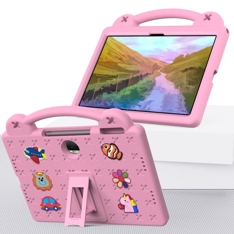 For Honor Pad 9 2023 12.1 Handle Kickstand Children EVA Shockproof Tablet Case(Pink) - Honor by PMC TechLife | Online Shopping South Africa | PMC TechLife | Buy Now Pay Later Mobicred