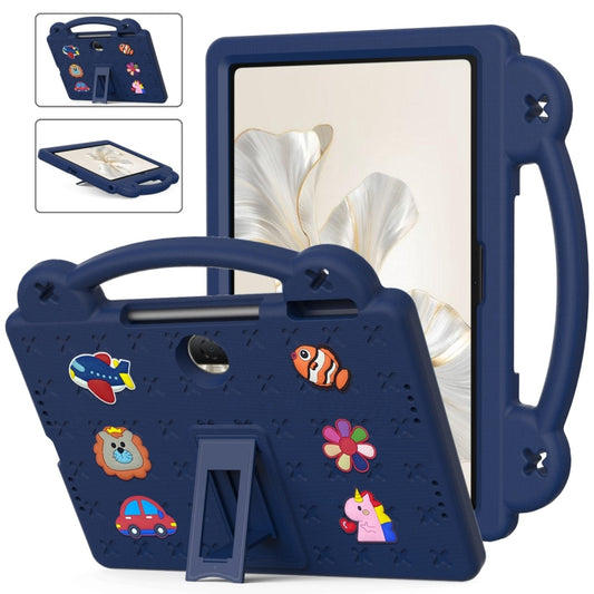 For Honor Pad 9 2023 12.1 Handle Kickstand Children EVA Shockproof Tablet Case(Navy Blue) - Honor by PMC Jewellery | Online Shopping South Africa | PMC Jewellery | Buy Now Pay Later Mobicred